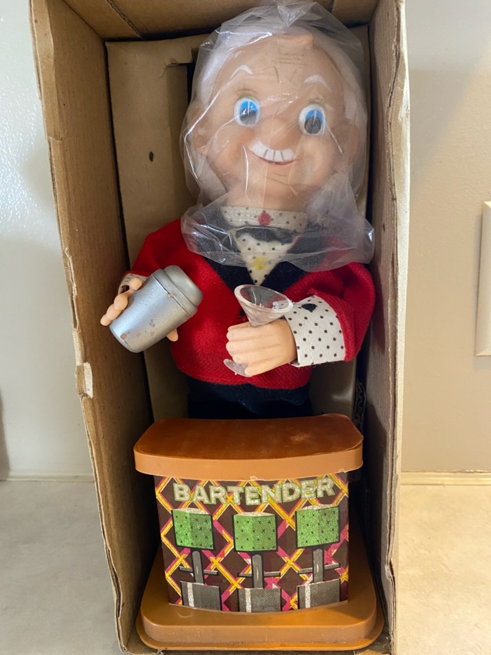 Novelty Bartender Doll - Red Jacket Party Decoration